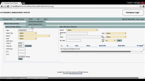 Web Based Biometric Employee Time Attendance And Payroll Management