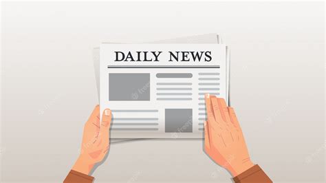 Premium Vector Businessman Reading Daily News Human Hands Holding Newspaper Press Mass Media