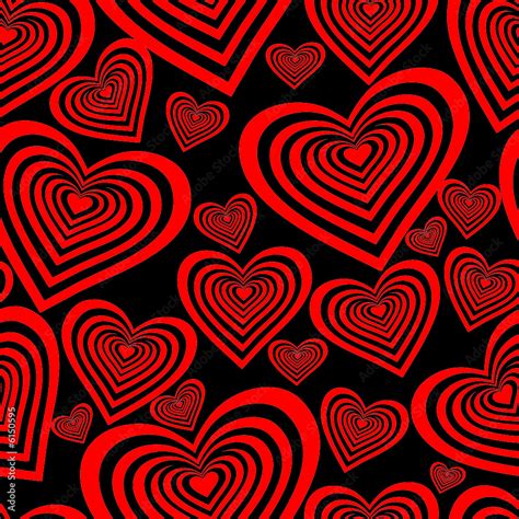 Seamlessly vector wallpaper valentine with hearts Stock Vector | Adobe Stock