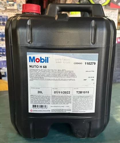 Aceite Hidraulico Mobil Nuto H Balde De Litros Env O Gratis