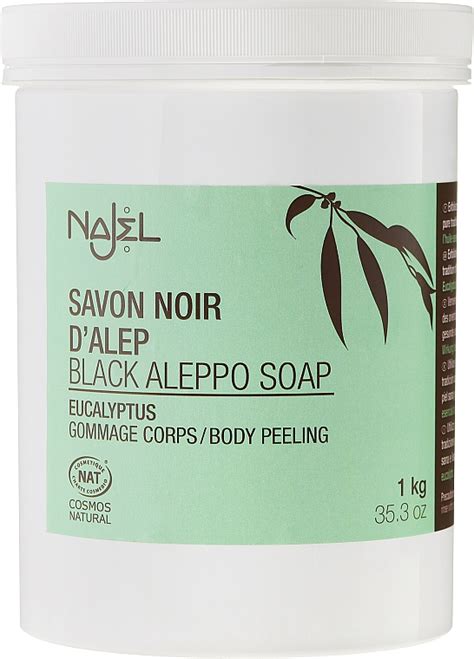 Najel Black Aleppo Soap Eucalyptus Body Peeling Schwarze Aleppo Seife