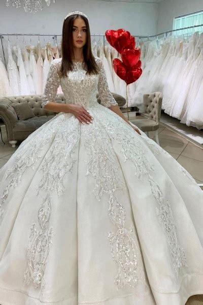 Gorgeous Bateau Long Sleeve Appliques Lace Floor Length Satin Princess