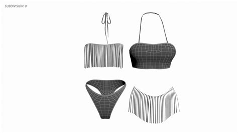 3D Fringe Bikini TurboSquid 2182207