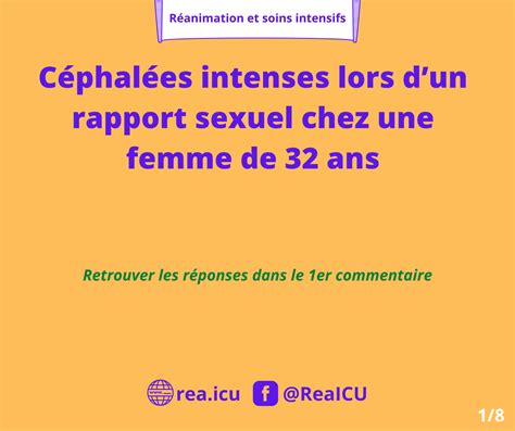 Cas Clinique Céphalées Intenses Lors Dun Rapport Sexuel Chez Une