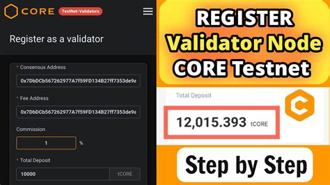 How To Register A Validator Node On The CORE Testnet CORE Mining