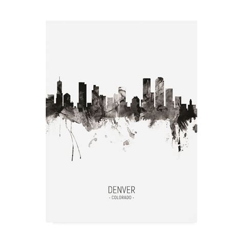 Michael Tompsett Denver Colorado Skyline Portrait Ii Canvas Art Bed Bath And Beyond 27617153