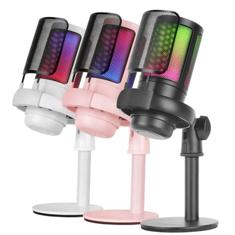 Microfone Gamer Condensador Led Rgb Alta Sensibilidade Usb Carrefour