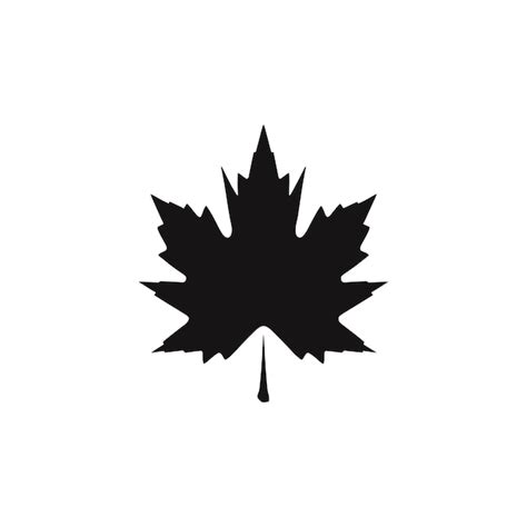 Premium Vector | Silhouette of maple leaf