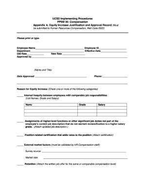 Fillable Online Blink Ucsd PPSM 30 Compensation Fax Email Print