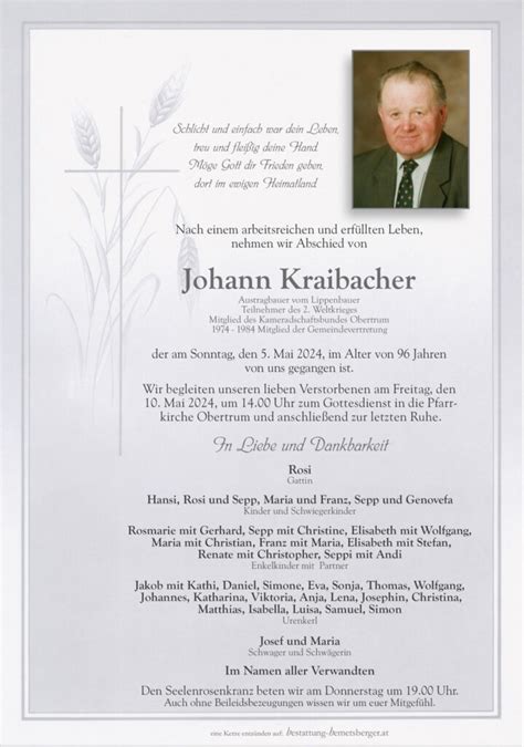 Johann Kraibacher Bestattung Hemetsberger S Rge Urnen Beratung