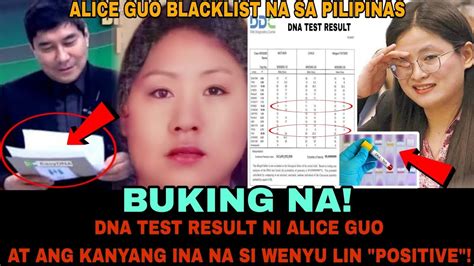 DNA TEST NI ALICE GUO AT ANG KNYANG INA NA SI WENYU LIN POSITIVE