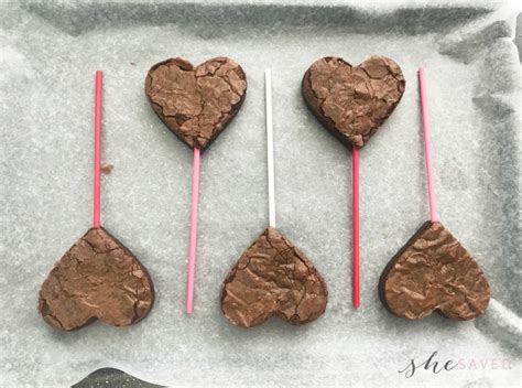 Easy Valentine S Day Heart Brownie Pops Shesaved®