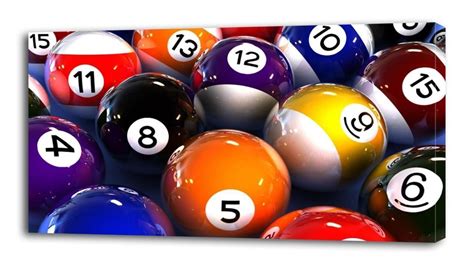 4 Sizes Billiard Balls Canvas Print Home Wall Decor Art Giclee Pool