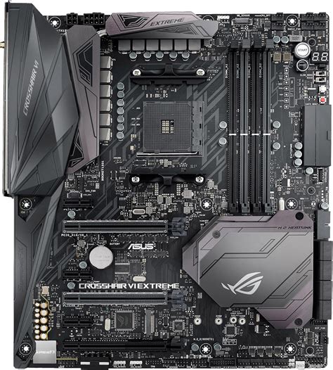 Amd X370 Motherboard Asus Rog Crosshair Vi Extreme Amd Ryzen Am4 Eatx Con Disipador M2 Aura