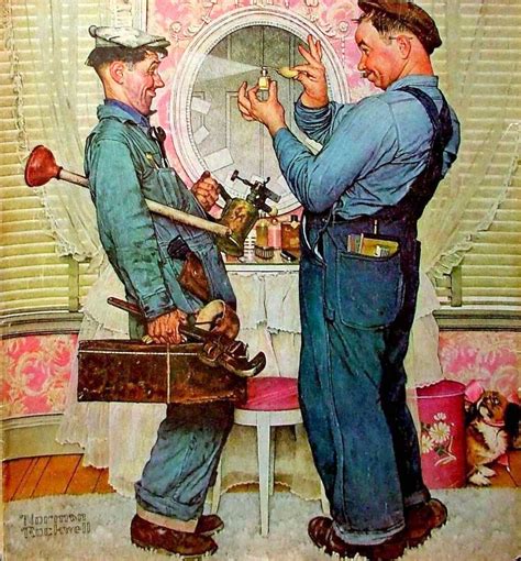 Два весёлых сантехника на картине Нормана Роквелла | Картины с историей ...