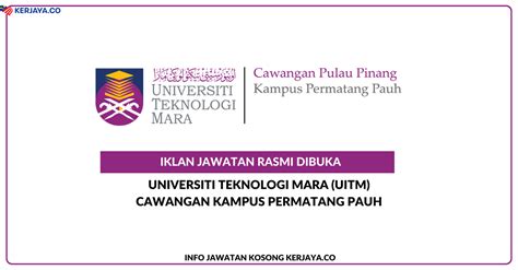 Universiti Teknologi Mara Uitm Cawangan Pulau Pinang Kampus Permatang