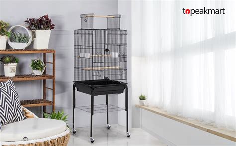 Amazon Topeakmart Play Open Top Standing Bird Cage With Removable