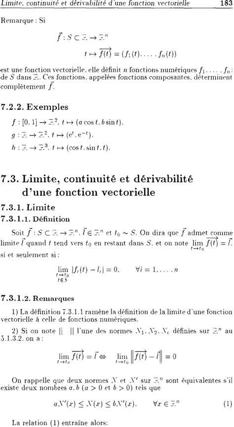 Chapitre 7 Fonctions Vectorielles Pdf Free Download