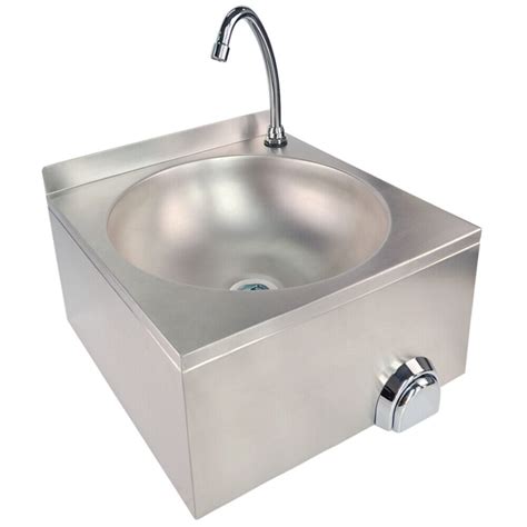 Commercial Knee Operated Hand Wash Sink Stainless Steel Kitchen Basin