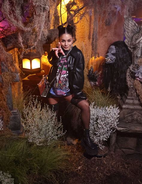 VANESSA HUDGENS at Knotts Scary Farm Where Nightmares Never End in ...