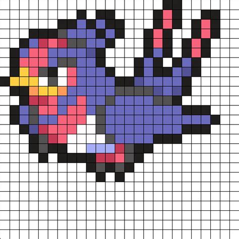 Swellow Perler Bead Pattern Bead Sprites Characters Fuse Bead Patterns