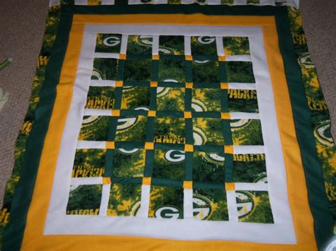 Packer Fleece Blanket Quilts Quilt Making Green Bay Packers