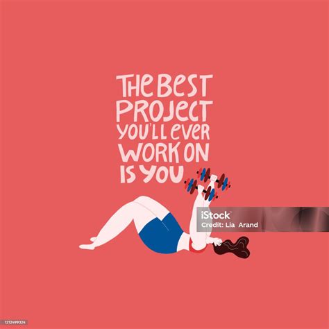 The Best Project Youll Ever Work On Is You Fitness Illustration Of A