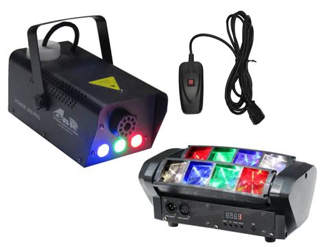 Efecto Led Spider Dmx Lm Maquina De Humo Remoto Led Combo Todo Dj