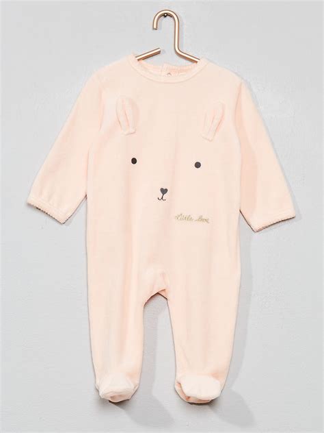 Pyjama Velours Rose Corail Kiabi 10 00