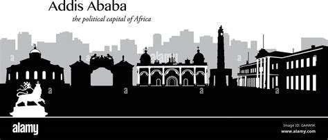 Vector illustration of the skyline of Addis Ababa, Ethiopia Stock Vector Image & Art - Alamy