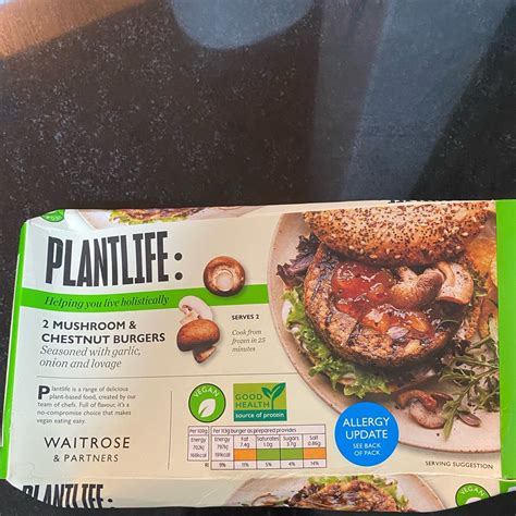 Plantlife Waitrose Partners Mushroom Chestnut Burgers Reviews