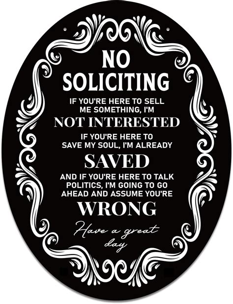 Amazon Funny No Soliciting Sign For House 8 X 12 No Soliciting