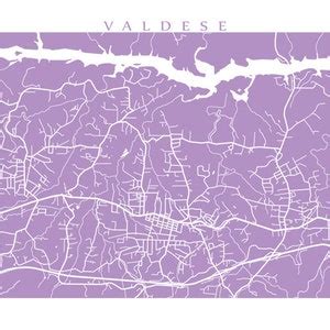 Valdese, NC Map Print North Carolina Poster - Etsy