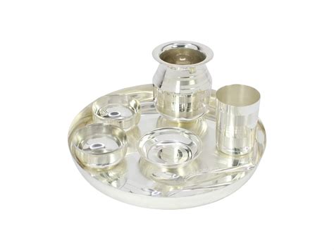 Goldtideas 12 Inch Silver Plated Dinner Set For Home Dinnerware Set