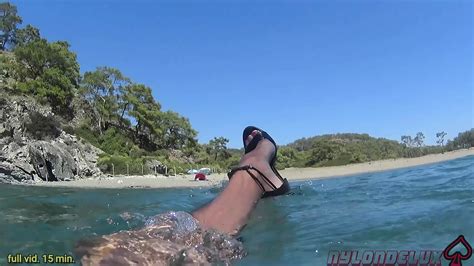 Highheel And Pantyhose On The Beach Shemale Ladyboy Porn Xhamster