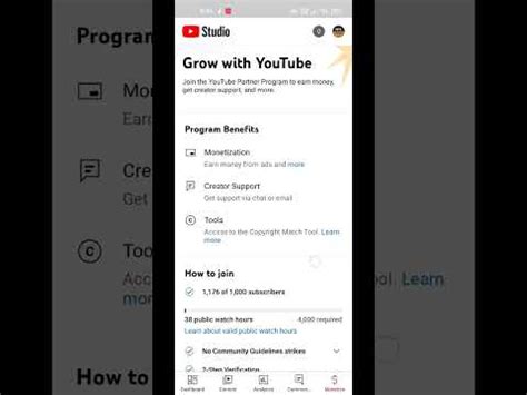 Now Watch Your Public Hours And Subscribers In Yt Studio Monetization