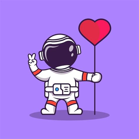 Astronauta de desenho animado bonito na lua ilustração vetorial de