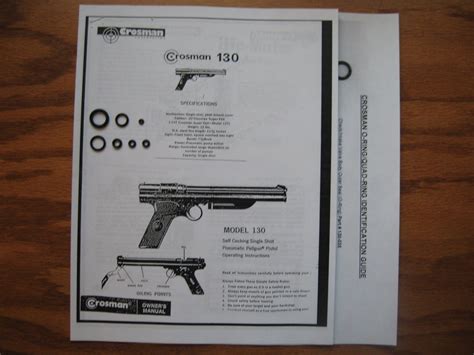 Crosman Crossman 130 137 Pistol Reseal Seal Repair Kit Owner S Manual And Guide Ebay