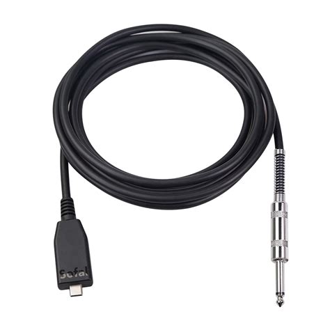 Аудио кабел USB-C мъжко към Jack 6.3mm мъжко, за свързване на китари ...