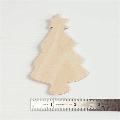 Christmas Tree Wood Cutouts Holiday Craft Festive Wooden - Etsy