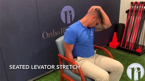 seated levator stretch youtube