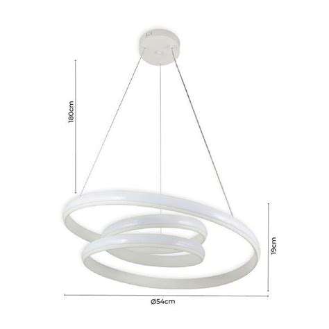 PENDENTE LED KILE 55W 3000K BRANCO 2091 NORDECOR André Iluminação