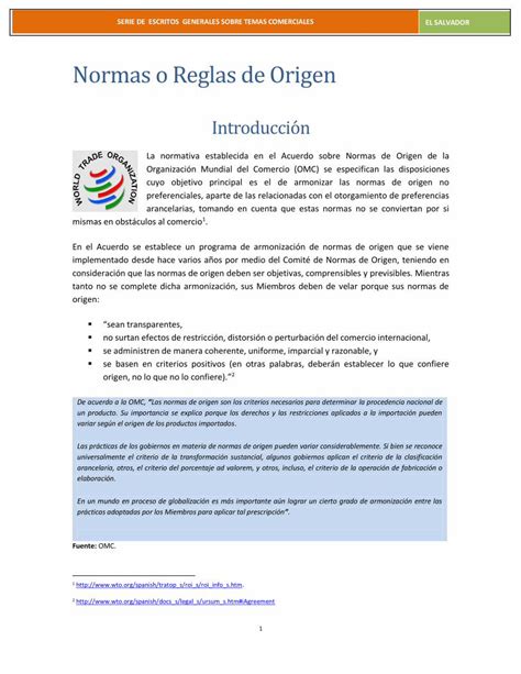 Pdf Normas O Reglas De Origeninfotrade Minec Gob Sv Wp Content