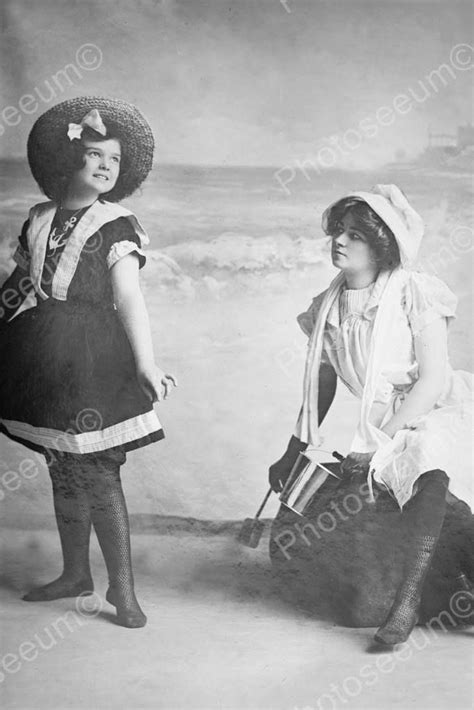 Victorian Girls At Beach Classic 4x6 Reprint Of Old Photo Photoseeum