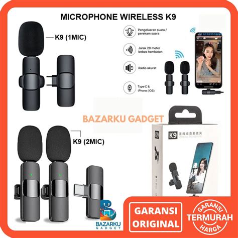 Jual Clip On Wireless K9 Microphone Clip On Mic Lavalier Microphone