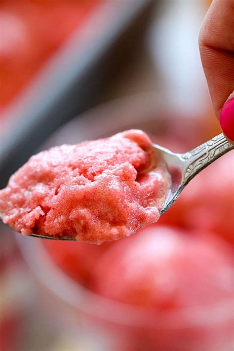 Strawberry Sorbet Recipe - Yummy Healthy Easy