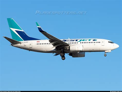 C GUWJ WestJet Boeing 737 7CT WL Photo By Metal Birds And Feather