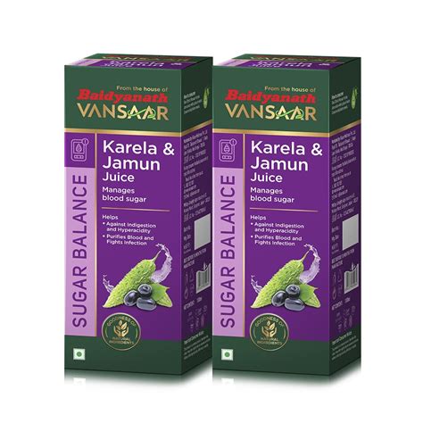 Buy Vansaar Karela Jamun Juice L Pack Of Blood Sugar Level