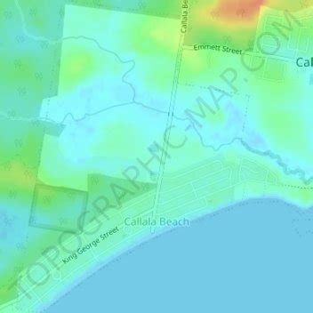 Callala Beach topographic map, elevation, terrain