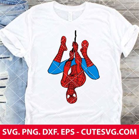 Spiderman Hang Upside Down Svg Marvel Superhero Svg Spiderman